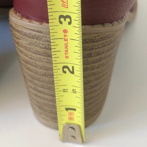 Journee Collection Meleny Ankle Boots Faux Leather Red Bootie Womens Sz 5.5 - Picture 4 of 10